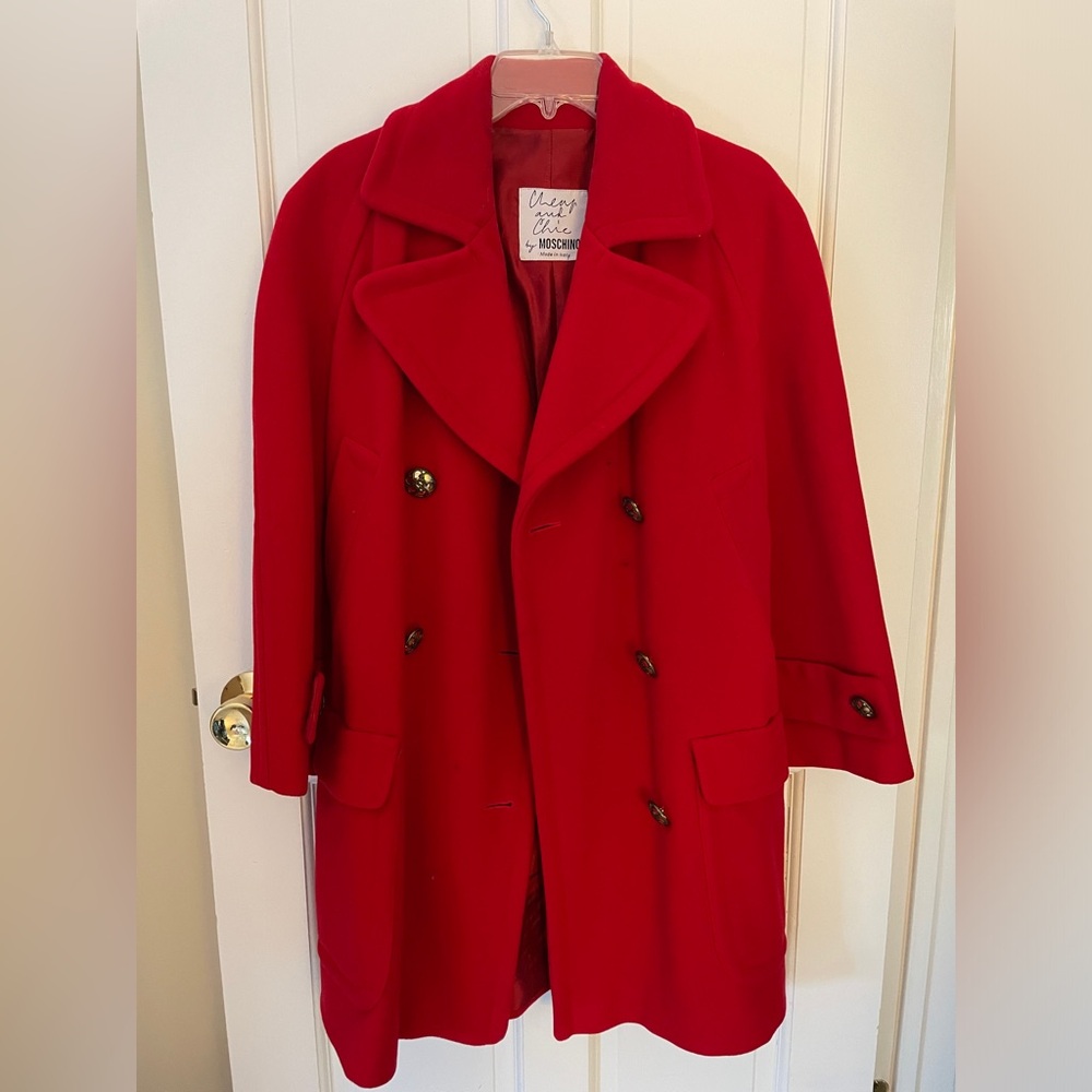 MOSCHINO RED COAT - MADE IN ITALY